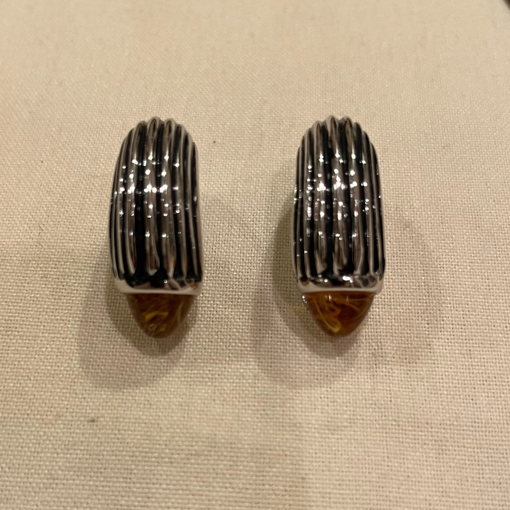Vintage TJ M USA hoop earrings